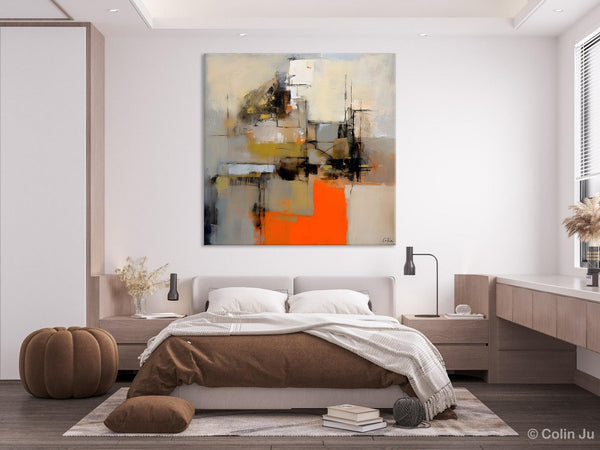 Large Abstract Art for Bedroom, Original Abstract Wall Art, Simple Modern Acrylic Artwork, Modern Canvas Paintings, Contemporary Canvas Art-LargePaintingArt.com