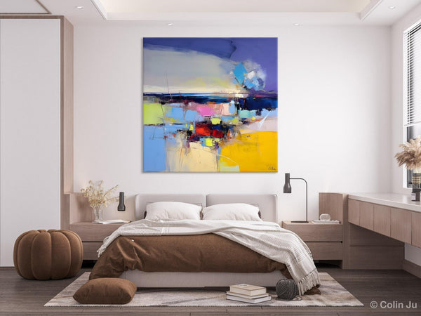 Modern Canvas Art Paintings, Palette Knife Abstract Painting, Original Modern Acrylic Artwork, Large Abstract Paintings for Dining Room-LargePaintingArt.com