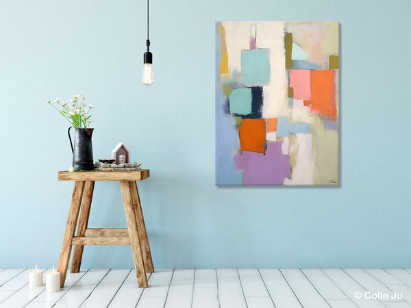 Contemporary Paintings on Canvas, Large Wall Art Painting for Dining Room, Original Abstract Wall Art Painting, Abstract Paintings on Canvas-LargePaintingArt.com