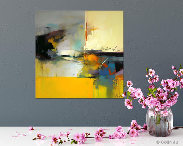 Simple Modern Acrylic Artwork, Modern Canvas Paintings, Large Abstract Art for Bedroom, Original Abstract Wall Art, Contemporary Canvas Art-LargePaintingArt.com
