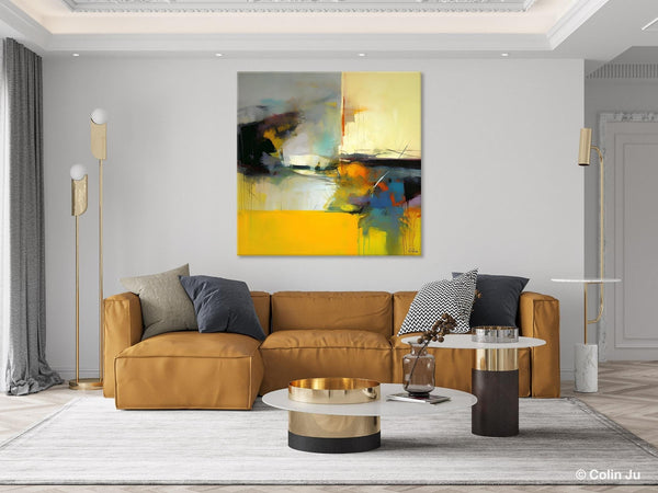 Simple Modern Acrylic Artwork, Modern Canvas Paintings, Large Abstract Art for Bedroom, Original Abstract Wall Art, Contemporary Canvas Art-LargePaintingArt.com
