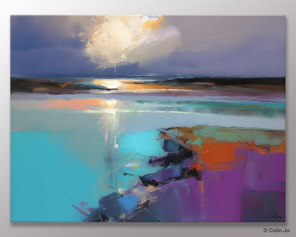 Original Landscape Paintings, Landscape Canvas Paintings for Living Room, Extra Large Modern Wall Art Paintings, Acrylic Painting on Canvas-LargePaintingArt.com