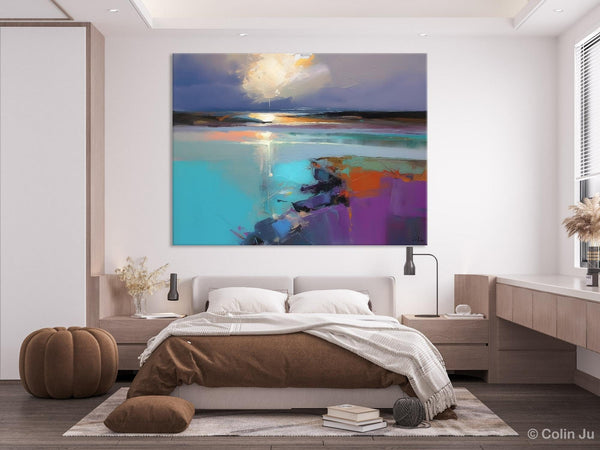 Original Landscape Paintings, Landscape Canvas Paintings for Living Room, Extra Large Modern Wall Art Paintings, Acrylic Painting on Canvas-LargePaintingArt.com