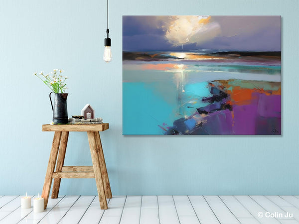 Original Landscape Paintings, Landscape Canvas Paintings for Living Room, Extra Large Modern Wall Art Paintings, Acrylic Painting on Canvas-LargePaintingArt.com