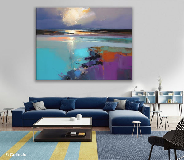 Original Landscape Paintings, Landscape Canvas Paintings for Living Room, Extra Large Modern Wall Art Paintings, Acrylic Painting on Canvas-LargePaintingArt.com