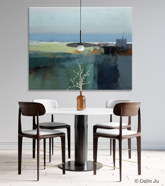 Landscape Acrylic Paintings, Landscape Abstract Paintings, Modern Wall Art for Living Room, Original Abstract Abstract Painting on Canvas-LargePaintingArt.com