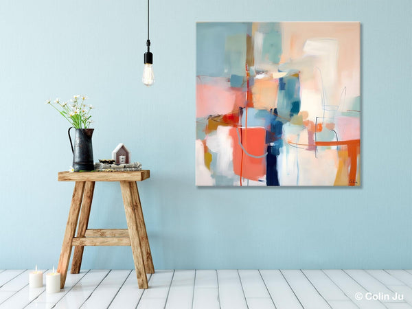 Canvas Paintings, Large Abstract Art for Bedroom, Simple Modern Acrylic Artwork, Modern Original Abstract Wall Art, Contemporary Canvas Art-LargePaintingArt.com