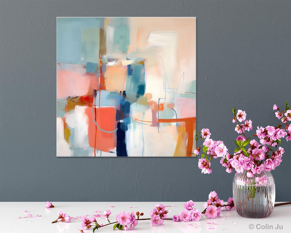Canvas Paintings, Large Abstract Art for Bedroom, Simple Modern Acrylic Artwork, Modern Original Abstract Wall Art, Contemporary Canvas Art-LargePaintingArt.com