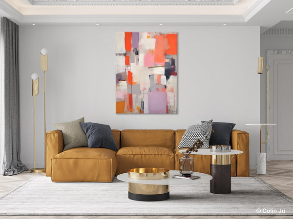 Large Painting for Dining Room, Original Canvas Artwork, Contemporary Acrylic Painting on Canvas, Simple Abstract Art, Wall Art Paintings-LargePaintingArt.com