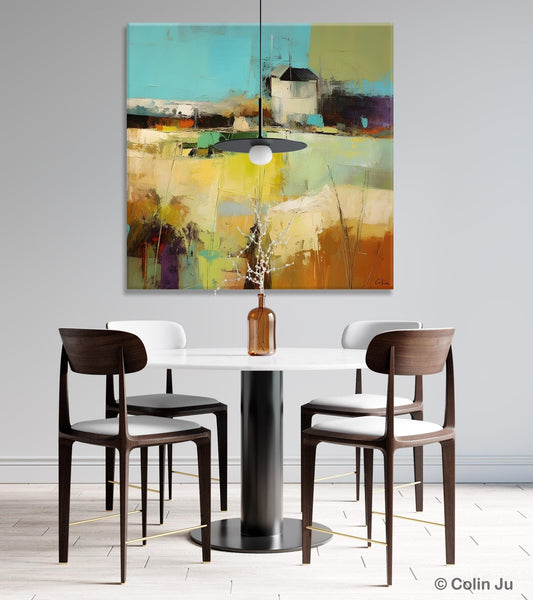 Landscape Canvas Paintings, Landscape Acrylic Art, Original Abstract Art, Hand Painted Canvas Art, Large Landscape Paintings for Living Room-LargePaintingArt.com