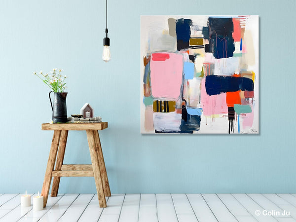 Modern Original Abstract Wall Art, Contemporary Canvas Art, Canvas Paintings, Large Abstract Art for Bedroom, Simple Modern Acrylic Artwork-LargePaintingArt.com