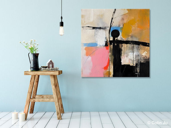 Extra Large Abstract Paintings for Bedroom, Original Modern Acrylic Wall Art, Modern Canvas Art Paintings, Abstract Wall Art for Dining Room-LargePaintingArt.com
