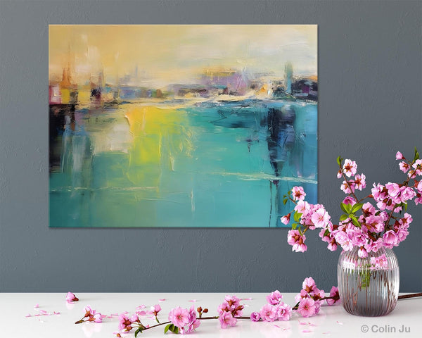 Original Canvas Artwork, Contemporary Acrylic Painting on Canvas, Large Painting for Dining Room, Simple Abstract Art, Wall Art Paintings-LargePaintingArt.com