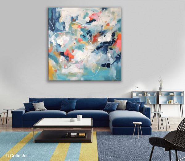 Modern Acrylic Art, Modern Original Abstract Art, Large Abstract Art for Bedroom, Simple Canvas Paintings for Sale, Contemporary Canvas Art-LargePaintingArt.com