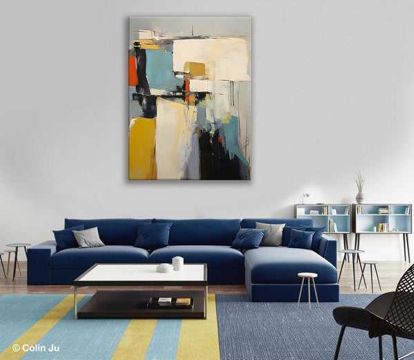 Large Modern Canvas Paintings, Heavy Texture Paintings, Large Original Wall Art Painting for Bedroom, Acrylic Paintings on Canvas-LargePaintingArt.com