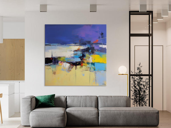 Original Modern Abstract Artwork, Geometric Modern Canvas Art, Extra Large Canvas Paintings for Living Room, Abstract Wall Art for Sale-LargePaintingArt.com