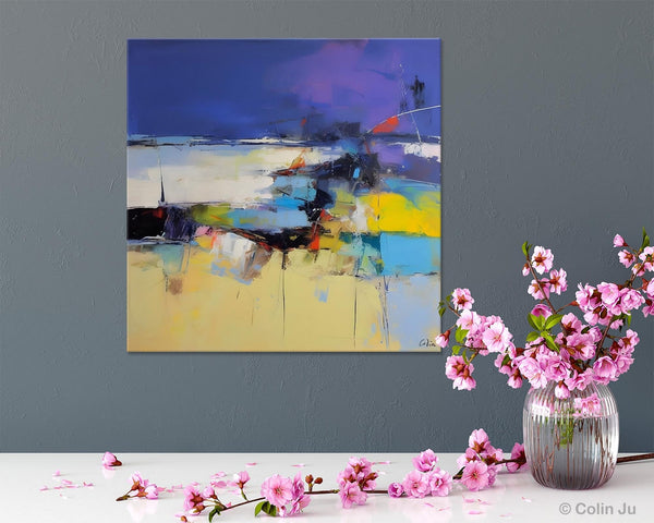 Original Modern Abstract Artwork, Geometric Modern Canvas Art, Extra Large Canvas Paintings for Living Room, Abstract Wall Art for Sale-LargePaintingArt.com