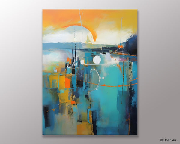 Extra Large Modern Canvas Art for Bedroom, Original Art Paintings, Large Paintings for Sale, Hand Painted Canvas Art, Acrylic Art on Canvas-LargePaintingArt.com