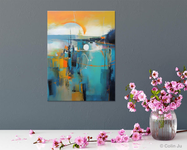 Extra Large Modern Canvas Art for Bedroom, Original Art Paintings, Large Paintings for Sale, Hand Painted Canvas Art, Acrylic Art on Canvas-LargePaintingArt.com
