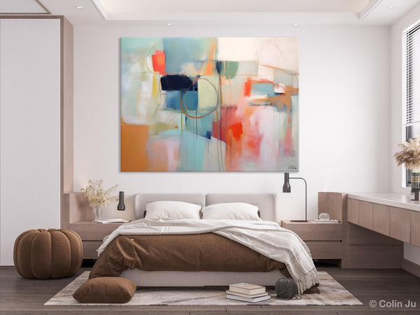 Large Modern Canvas Art, Original Abstract Art Paintings, Hand Painted Acrylic Painting on Canvas, Large Wall Art Painting for Dining Room-LargePaintingArt.com