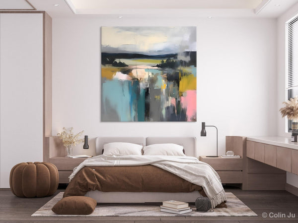 Contemporary Canvas Art, Original Modern Wall Art, Modern Acrylic Artwork, Modern Canvas Paintings, Large Abstract Painting for Bedroom-LargePaintingArt.com