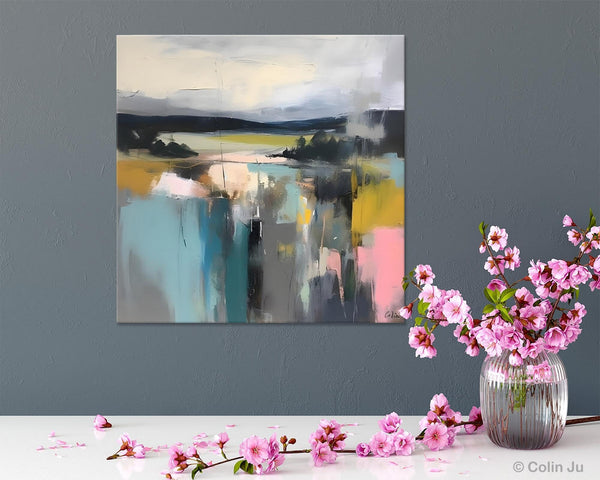 Contemporary Canvas Art, Original Modern Wall Art, Modern Acrylic Artwork, Modern Canvas Paintings, Large Abstract Painting for Bedroom-LargePaintingArt.com