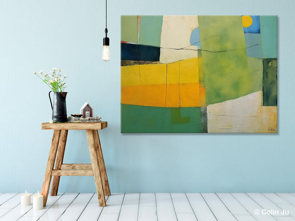 Original Canvas Artwork, Large Wall Art Painting for Dining Room, Contemporary Acrylic Painting on Canvas, Modern Abstract Wall Paintings-LargePaintingArt.com