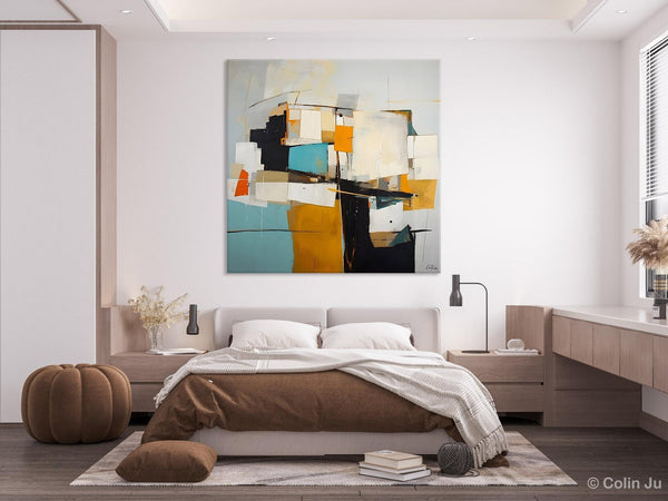 Geometric Original Canvas Wall Art, Contemporary Acrylic Artwork, Hand Painted Canvas Art, Modern Abstract Artwork, Large Abstract Paintings-LargePaintingArt.com