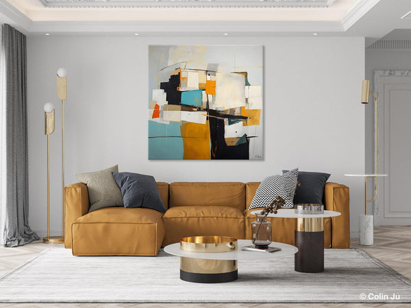 Geometric Original Canvas Wall Art, Contemporary Acrylic Artwork, Hand Painted Canvas Art, Modern Abstract Artwork, Large Abstract Paintings-LargePaintingArt.com