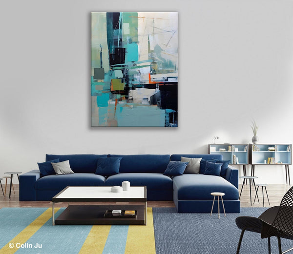 Original Abstract Art, Large Wall Art Painting for Dining Room, Large Modern Canvas Wall Paintings, Hand Painted Acrylic Painting on Canvas-LargePaintingArt.com