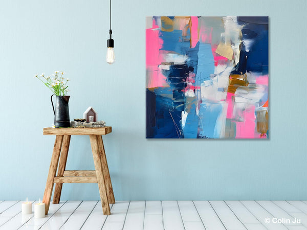 Canvas Art, Original Modern Wall Art, Modern Acrylic Artwork, Modern Canvas Paintings, Contemporary Large Abstract Painting for Dining Room-LargePaintingArt.com