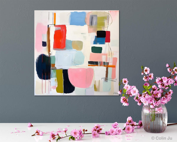 Modern Canvas Paintings, Large Abstract Painting for Bedroom, Original Abstract Wall Art, Modern Acrylic Artwork, Contemporary Canvas Art-LargePaintingArt.com
