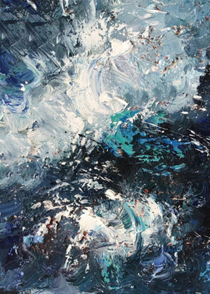 Large Heavy Texture Acrylic Paintings, Simple Modern Art Ideas for Bedroom, Modern Paintings for Living Room, Blue Modern Wall Art Ideas-LargePaintingArt.com