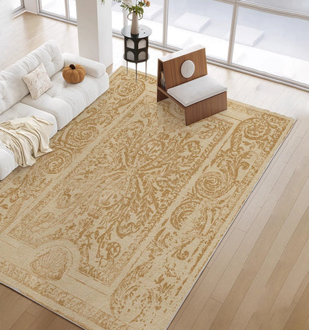 Mid Century Modern Rugs for Interior Design, Soft Rugs under Coffee Table, Contemporary Modern Rugs for Living Room, Thick French Style Modern Rugs for Dining Room-LargePaintingArt.com