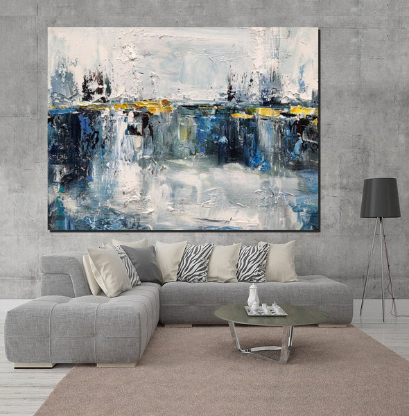 Living Room Wall Art Painting, Extra Large Acrylic Painting, Simple Modern Art, Palette Knife Paintings, Modern Contemporary Abstract Artwork-LargePaintingArt.com