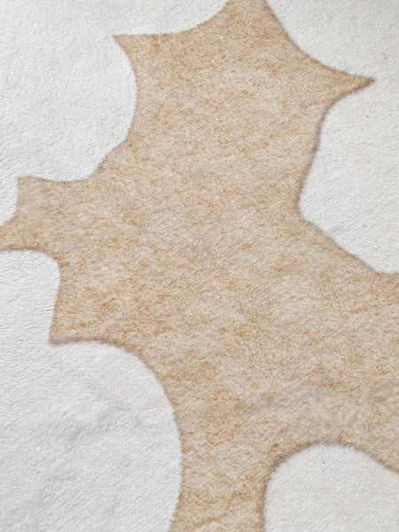 Modern Round Rugs under Coffee Table, Circular Rugs for Dining Table, Abstract Contemporary Rugs for Bedroom, Modern Cream Color Rugs for Living Room-LargePaintingArt.com