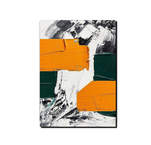 Simple Canvas Art, Yellow Modern Abstract Painting, Living Room Wall Art Ideas, Buy Art Online, Heavy Texture Art, Large Canvas Paintings-LargePaintingArt.com