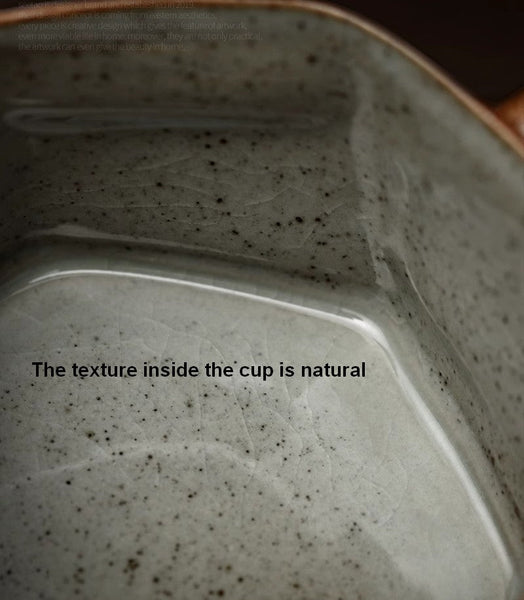 Unique Tea Cup and Saucer, Modern Handmade Pottery Coffee Cup, Creative Ceramic Coffee Cup with Saucer, Tea Cup Set for Afternoon Tea-LargePaintingArt.com