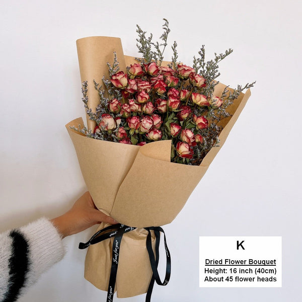 Dried Rose Flower Bouquet, A Bouquet of Dried Rose Flowers, Natural Dried Rose Flower Bunches, A Bunch Dried Rose Flowers, Red Yellow Purple Dried Rose Floral-LargePaintingArt.com