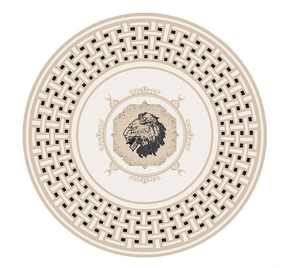 Contemporary Round Rugs, Bedroom Modern Round Rugs, Modern Rug Ideas for Living Room, Circular Modern Rugs under Dining Room Table-LargePaintingArt.com