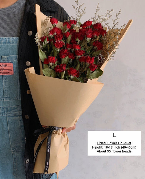 Dried Rose Flower Bouquet, A Bouquet of Dried Rose Flowers, Natural Dried Rose Flower Bunches, A Bunch Dried Rose Flowers, Red Yellow Purple Dried Rose Floral-LargePaintingArt.com