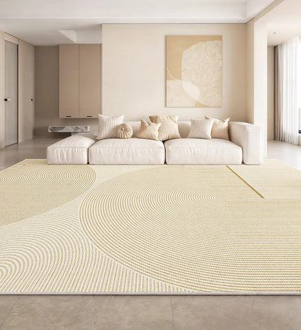 Bedroom Large Geometric Contemporary Rugs, Modern Rugs for Bedroom, Dining Room Floor Rug, Extra Large Floor Rugs for Living Room-LargePaintingArt.com
