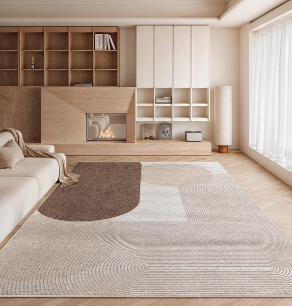 Living Room Contemporary Modern Rugs, Extra Large Abstract Geometric Modern Rugs, Bedroom Modern Rugs, Modern Rugs for Dining Room-LargePaintingArt.com