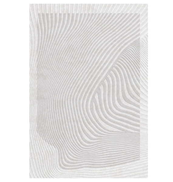 Abstract Geometric Modern Rugs, Contemporary Grey Rugs for Living Room, Bedroom Modern Rugs, Modern Rugs for Dining Room-LargePaintingArt.com