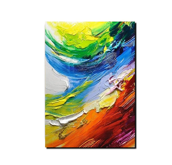 Contemporary Modern Art, Living Room Wall Art Ideas, Impasto Paintings, Buy Large Paintings Online, Palette Knife Paintings-LargePaintingArt.com