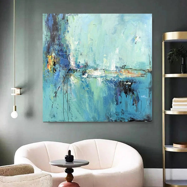 Modern Acrylic Canvas Painting, Heavy Texture Paintings, Palette Knife Paniting, Acrylic Painting on Canvas, Oversized Wall Art Painting for Sale-LargePaintingArt.com
