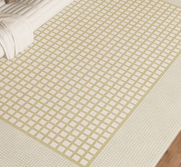 Chequer Modern Rugs for Living Room, Contemporary Soft Rugs Next to Bed, Dining Room Modern Floor Carpets, Modern Rug Ideas for Bedroom-LargePaintingArt.com