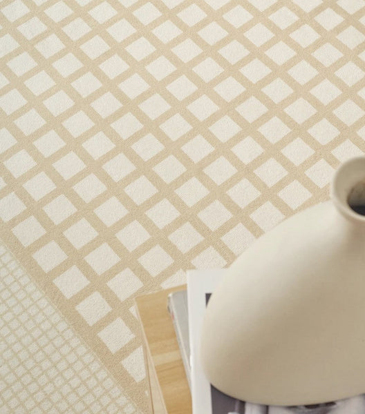 Chequer Modern Rugs for Living Room, Contemporary Soft Rugs Next to Bed, Dining Room Modern Floor Carpets, Modern Rug Ideas for Bedroom-LargePaintingArt.com
