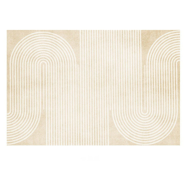 Dining Room Modern Rugs, Thick Soft Modern Rugs for Living Room, Cream Color Modern Living Room Rugs, Contemporary Rugs for Bedroom-LargePaintingArt.com