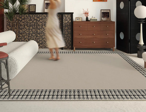 Bedroom Modern Floor Rugs, Modern Area Rug for Living Room, Contemporary Area Rugs under Sofa, Large Area Rugs for Office-LargePaintingArt.com